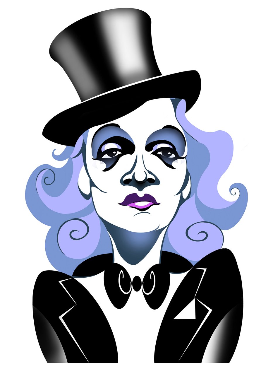 Marlene Dietrich - karikatuur door Neale Osborne