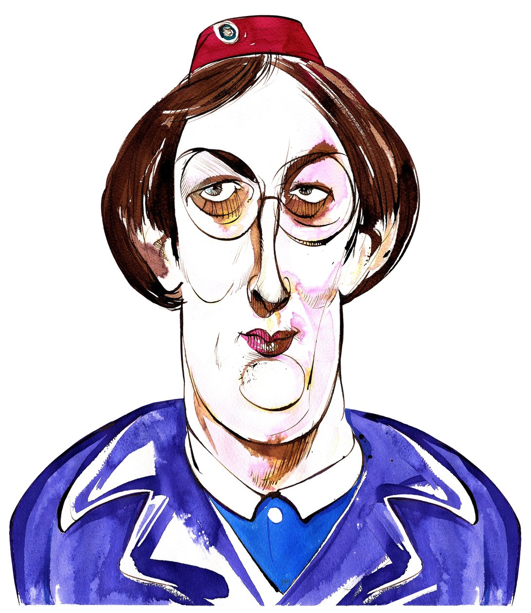 Miranda Hart - gekarikaturiseerd als Chummy uit de BBC-dramaserie Call the Midwife door Neale Osborne