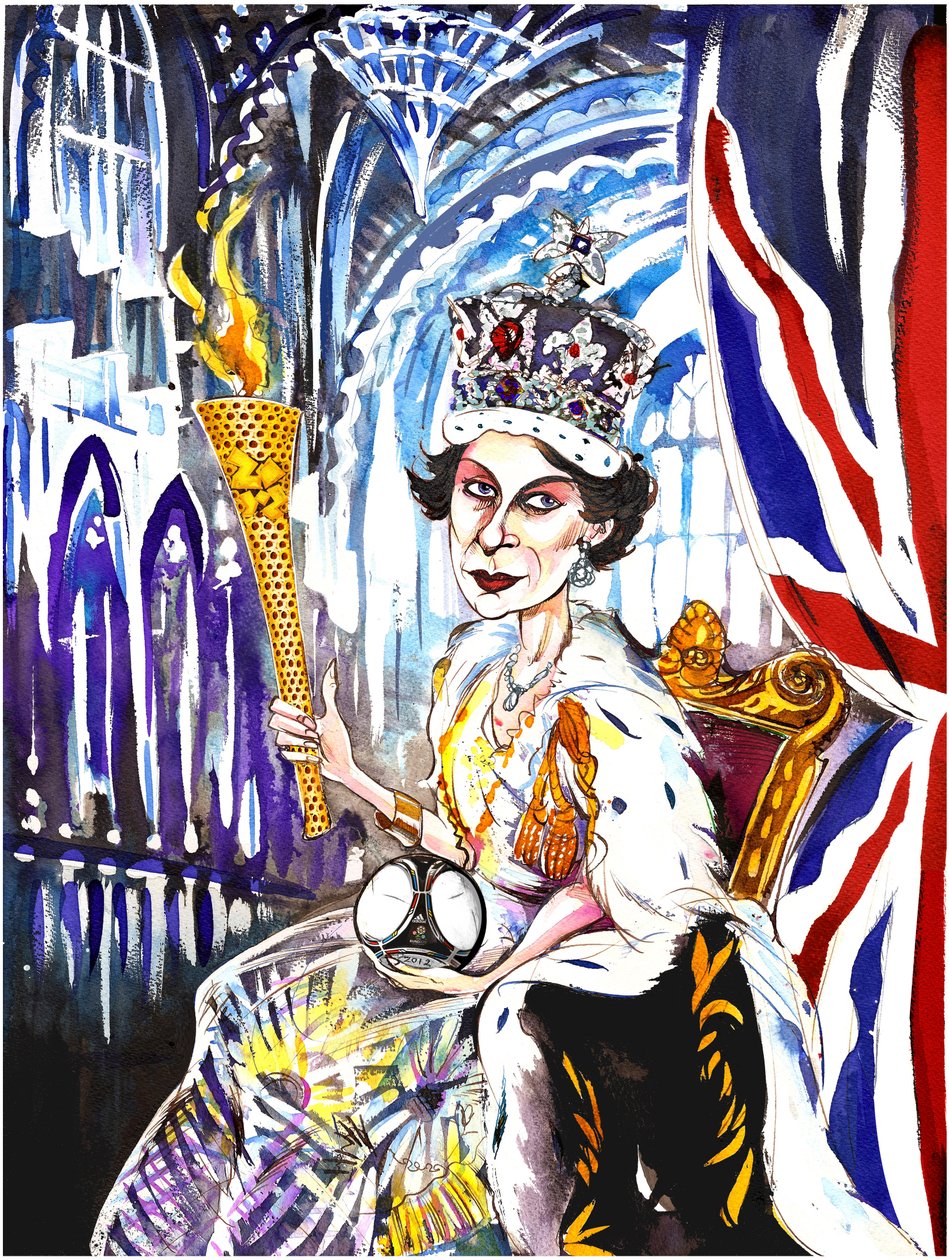 Koningin Elizabeth II 2012, door Neale Osborne door Neale Osborne