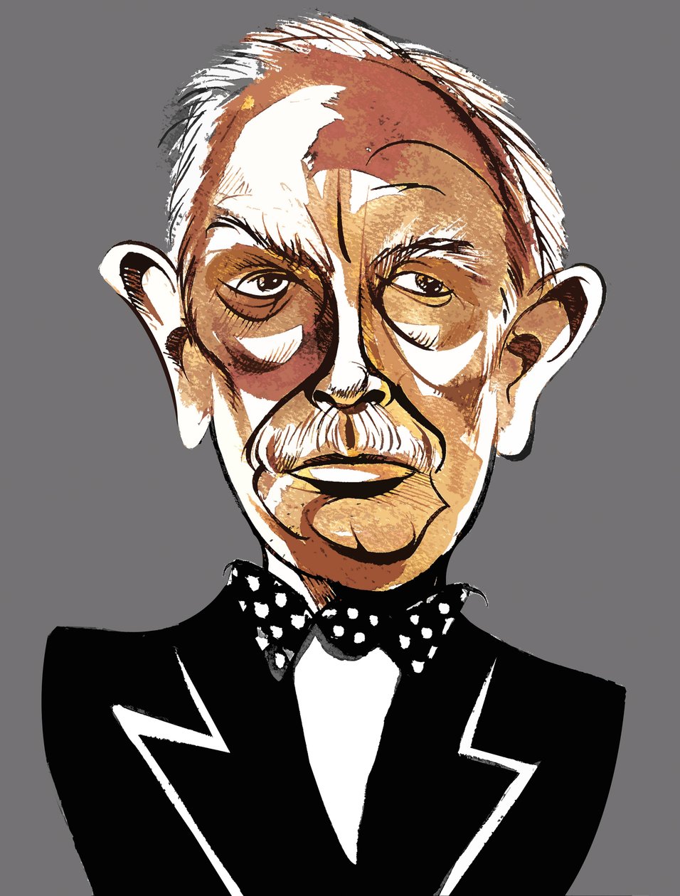 Richard Strauss - kleurenkarikatuur door Neale Osborne