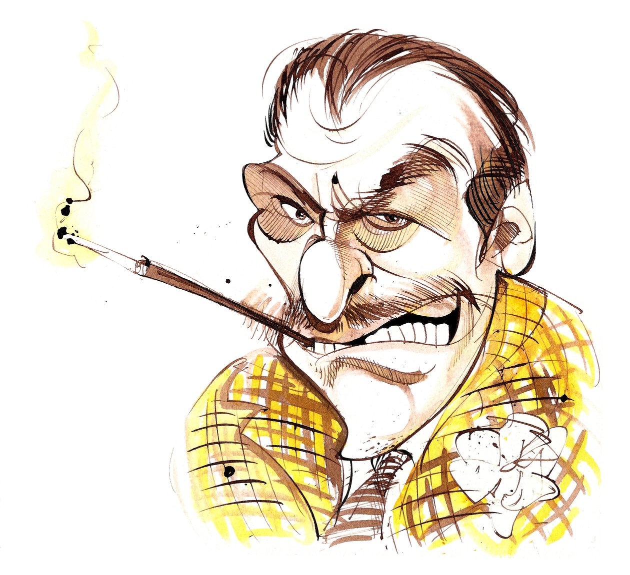 Terry-Thomas - karikatuur door Neale Osborne