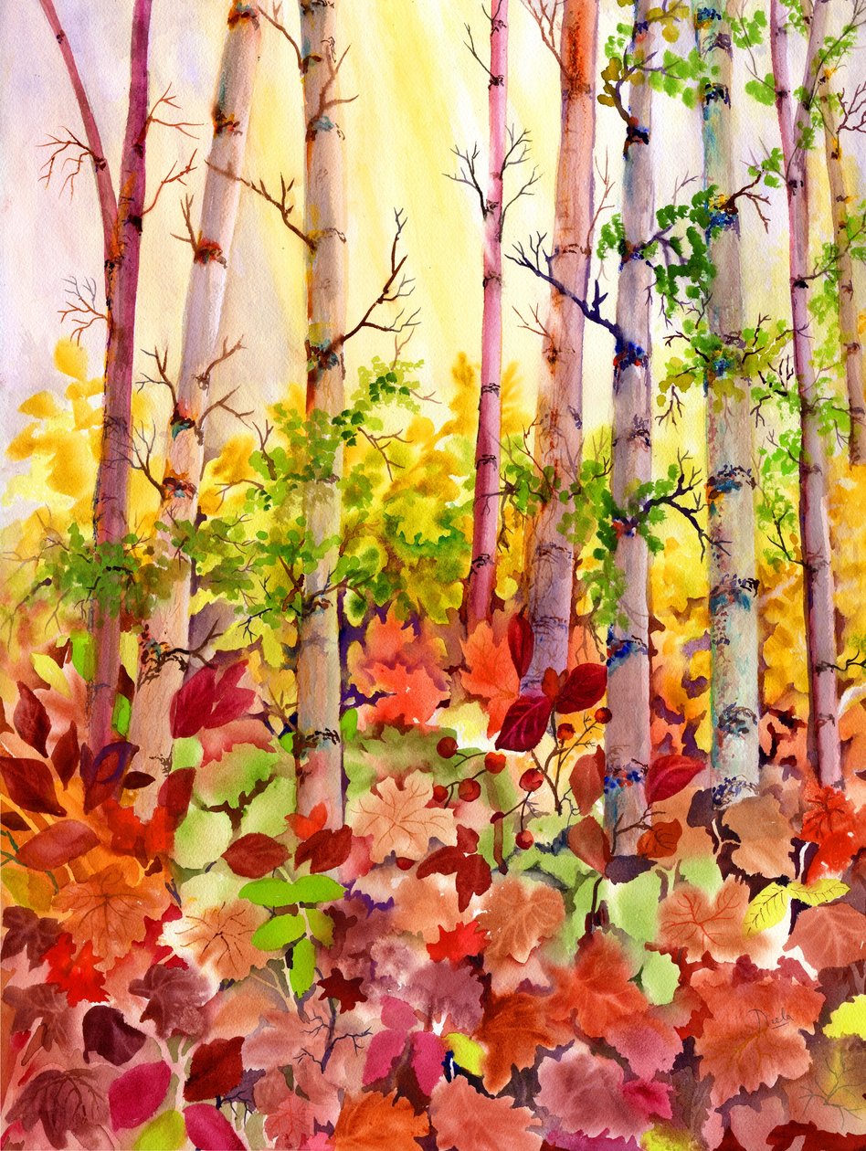 Herfstbossen door Neela Pushparaj
