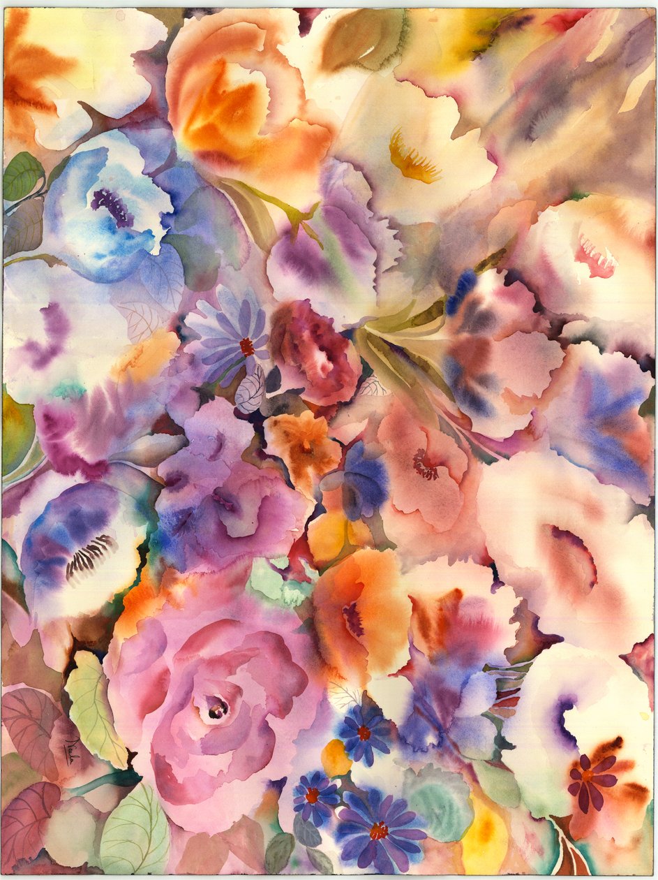 Roze en Blauw door Neela Pushparaj