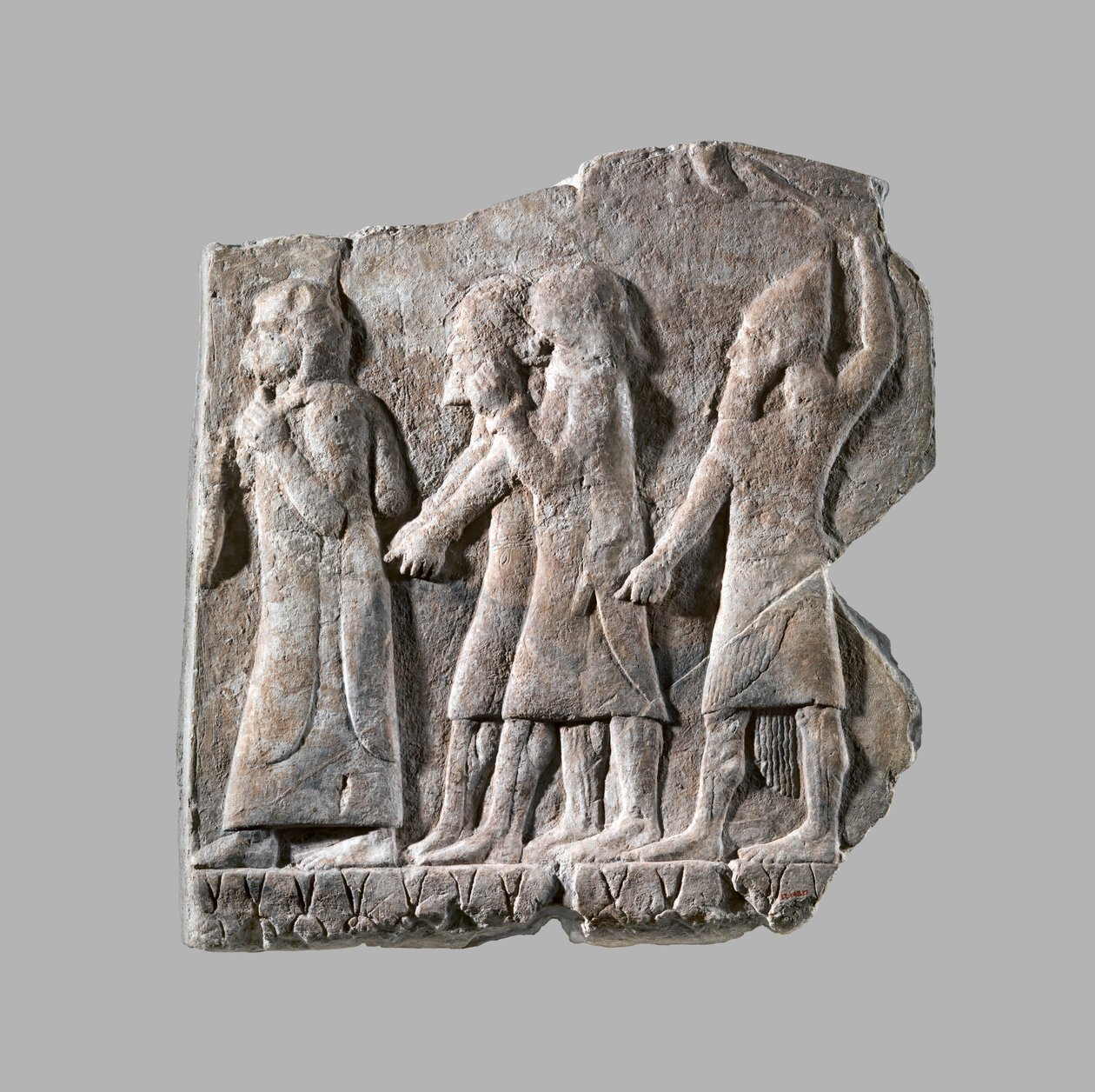 Reliëf: processie van gevangenen, ca. 704-681 v.Chr. door Neo Assyrian