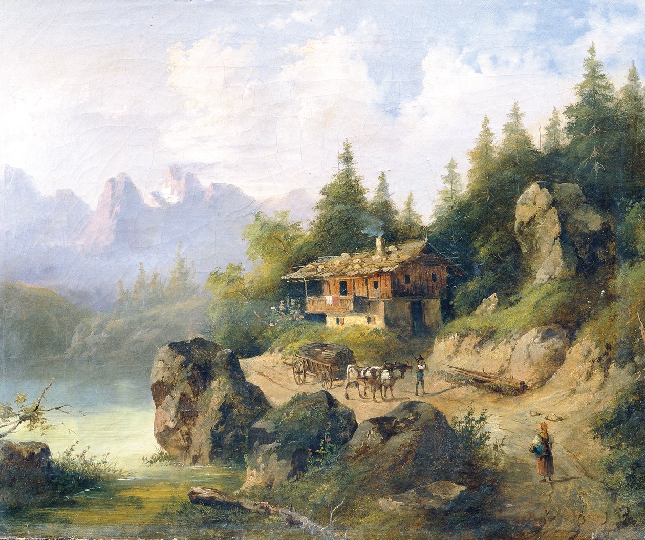 Berchtesgaden met Watzmann door Leopold Blonder