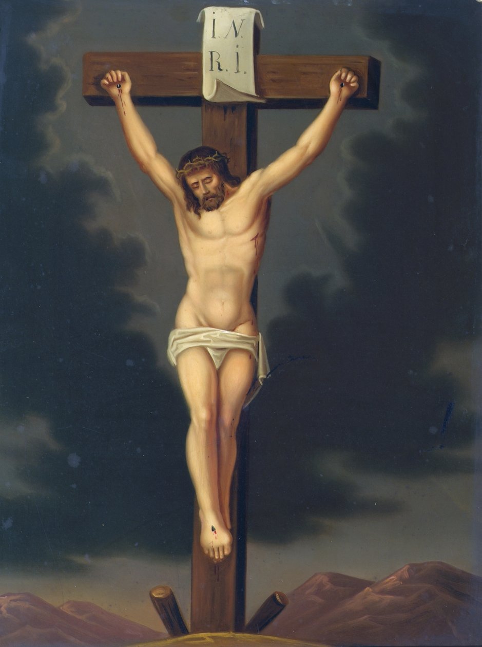 Christus aan het kruis door Leopold Blonder