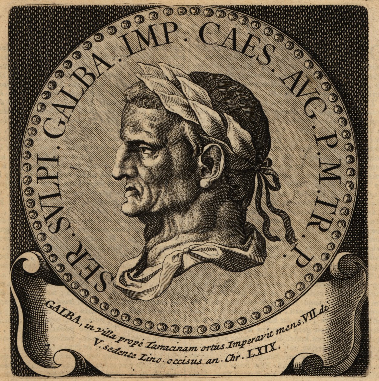 Portret van Romeinse keizer Galba door Netherlandish School