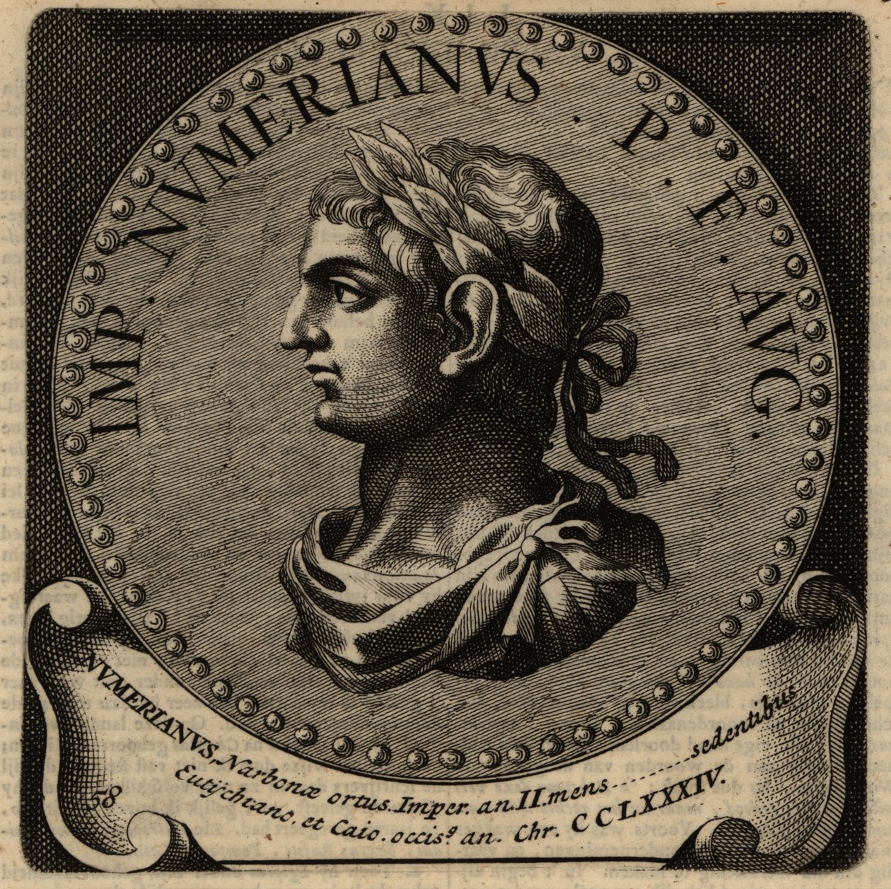 Portret van Romeinse keizer Numerianus door Netherlandish School