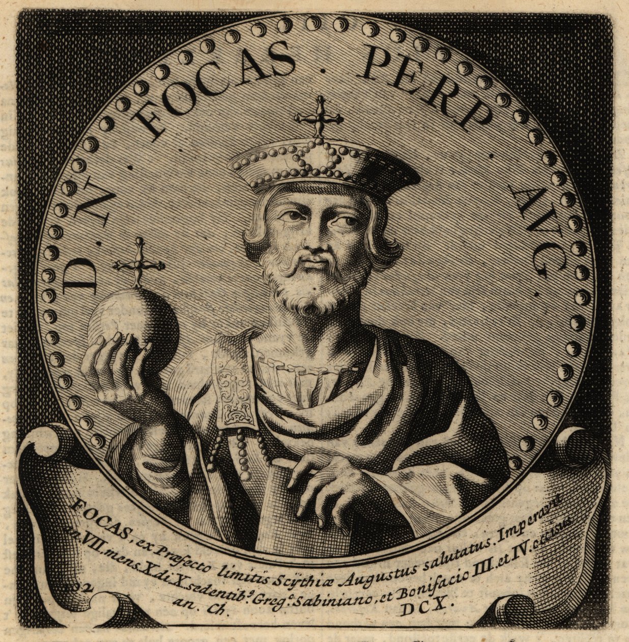 Portret van Romeinse keizer Phocas door Netherlandish School