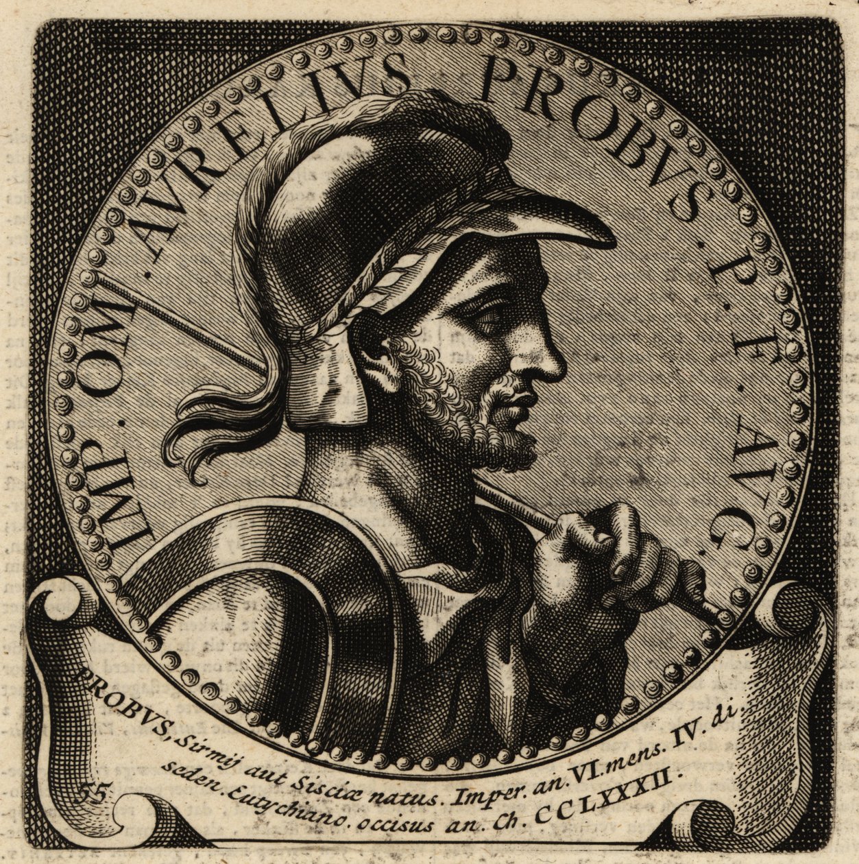Portret van Romeinse keizer Probus door Netherlandish School