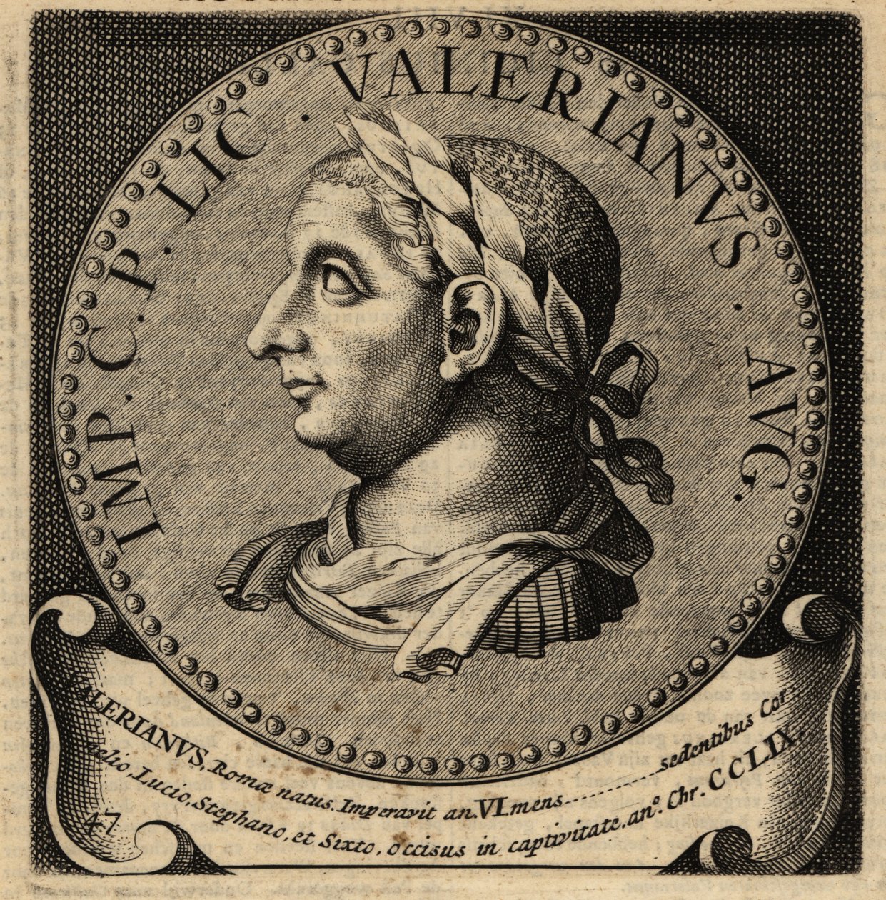 Portret van Romeinse keizer Valerian door Netherlandish School