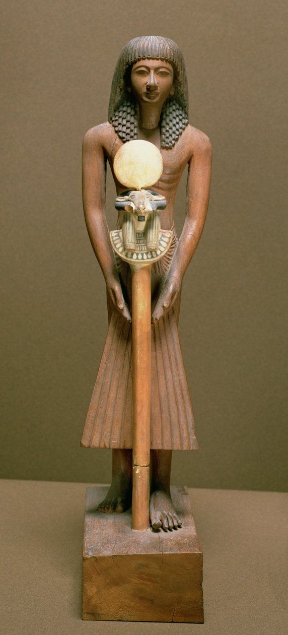 Vaandeldrager met ramshoofdstandaard door New Kingdom Egyptian