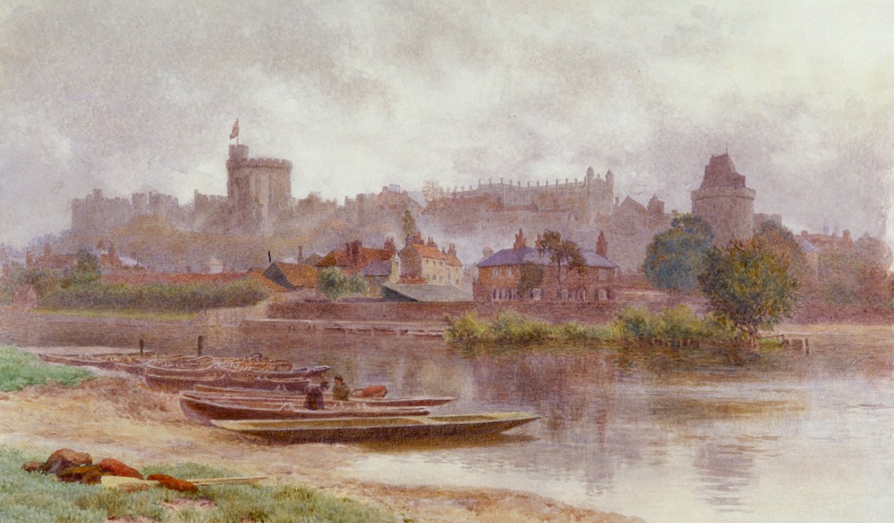 Windsor Castle in de duisternis door Newton Benett