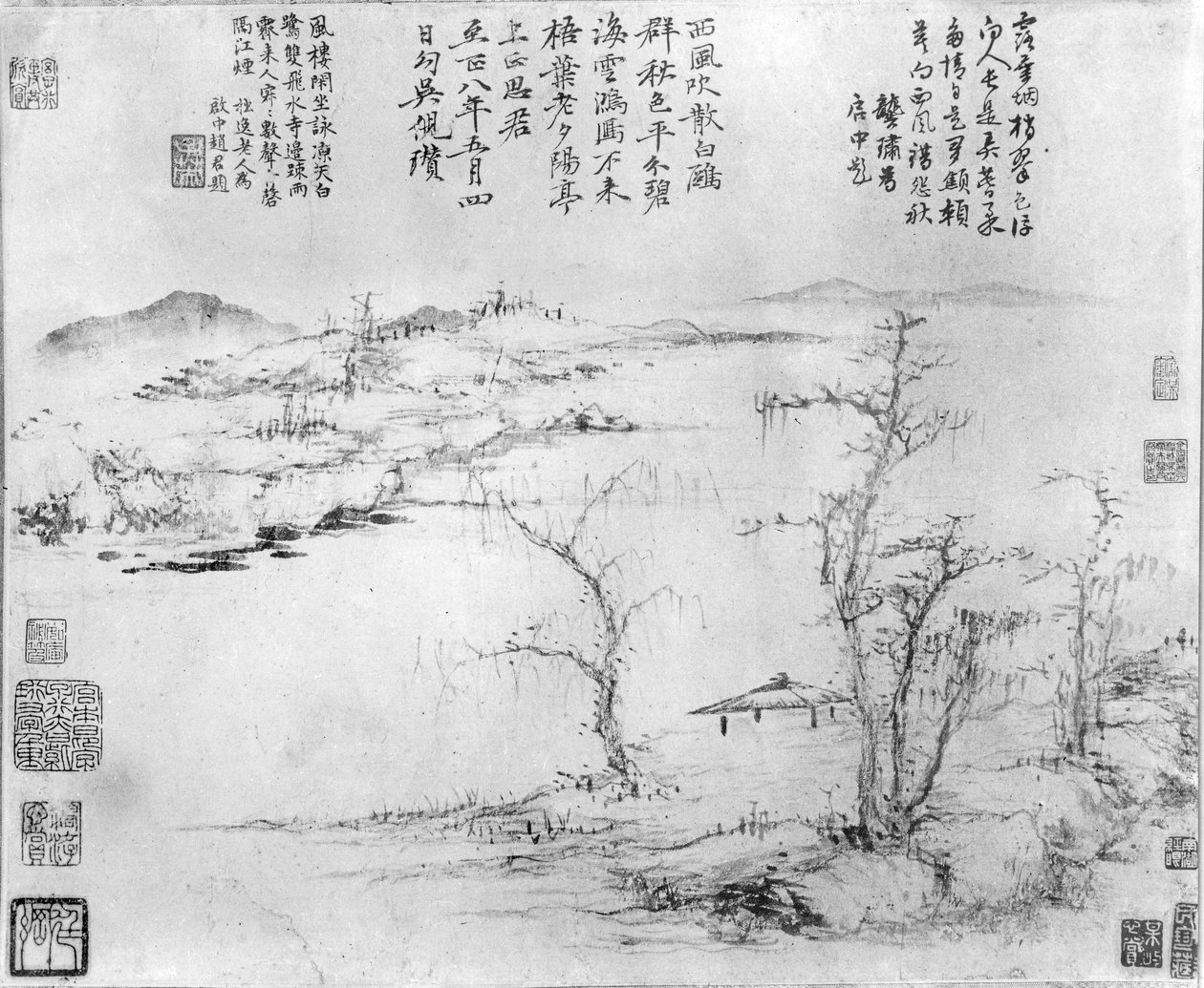 Landschap door Ni Zan or Ni Tsan