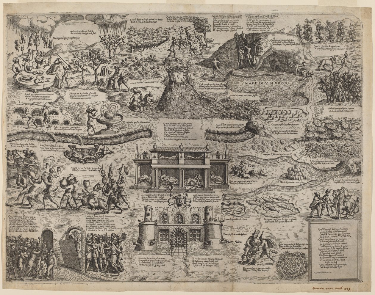 Het land van Cockaigne door Niccolò Nelli