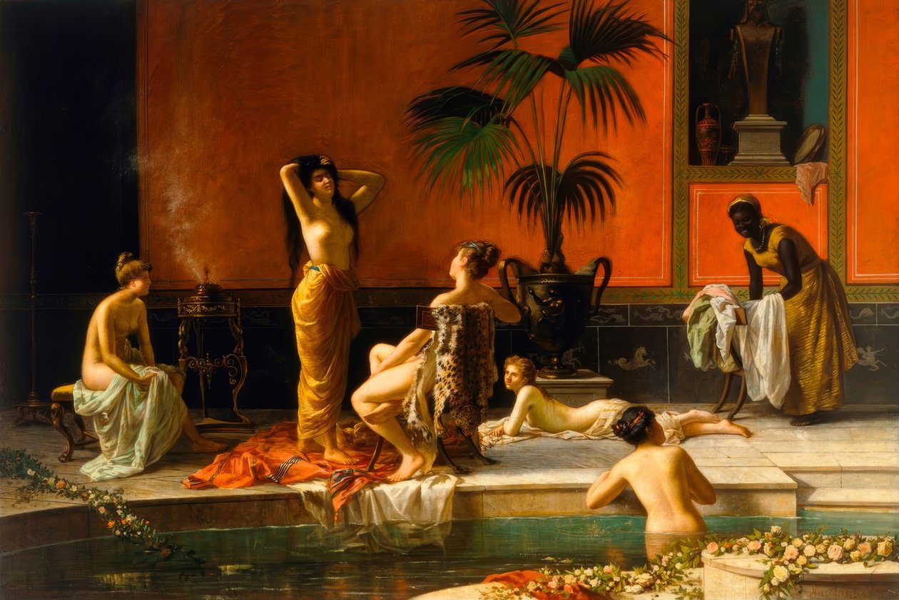 N. Cecconi, Pompejaans bad door Niccolo Cecconi