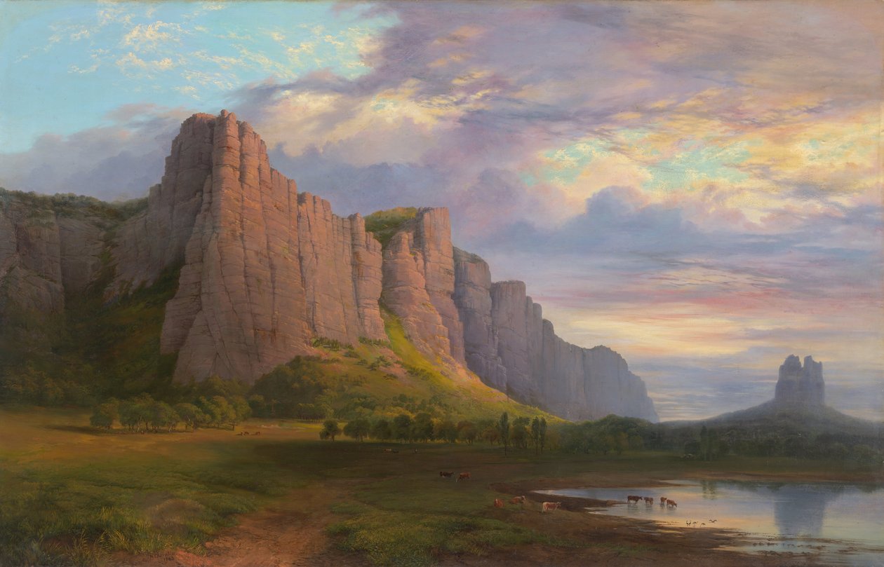 Mount Arapiles en de Mitre Rock door Nicholas Chevalier