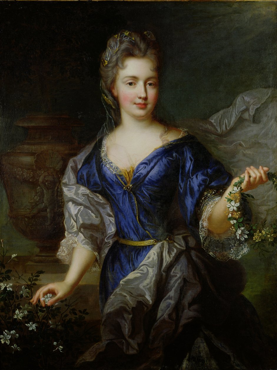 Marie-Anne de Bourbon (1666-1739) Prinses van Conti door Nicolas de Largillière