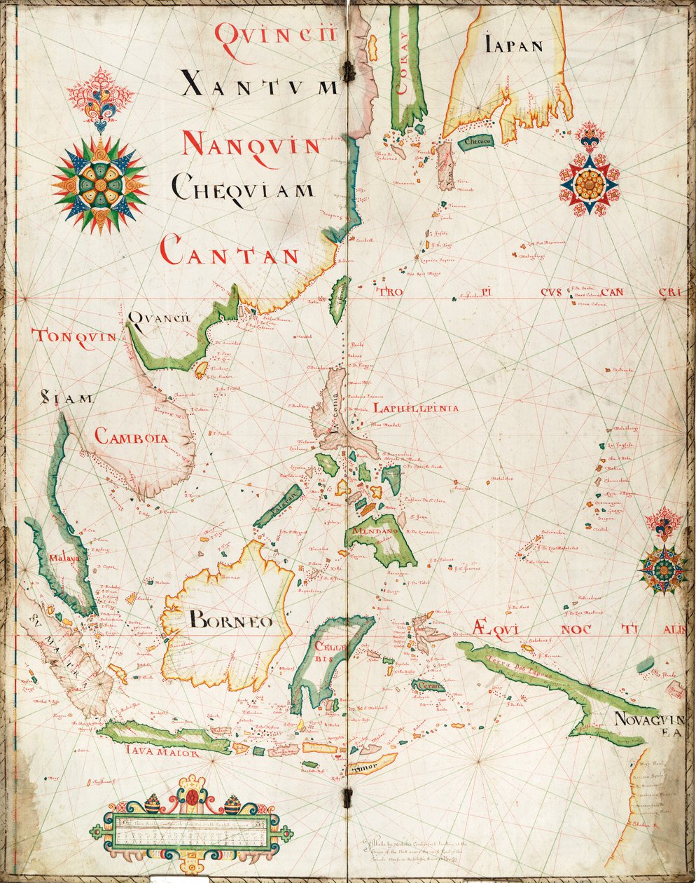 Kaart van de Oost-Indië door Nicholas Comberford