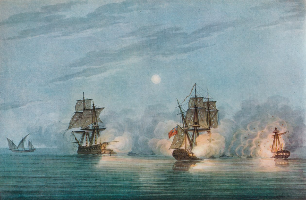 Verovering van de Badere-I-Zaffér, ca. 1809 door Nicholas Pocock