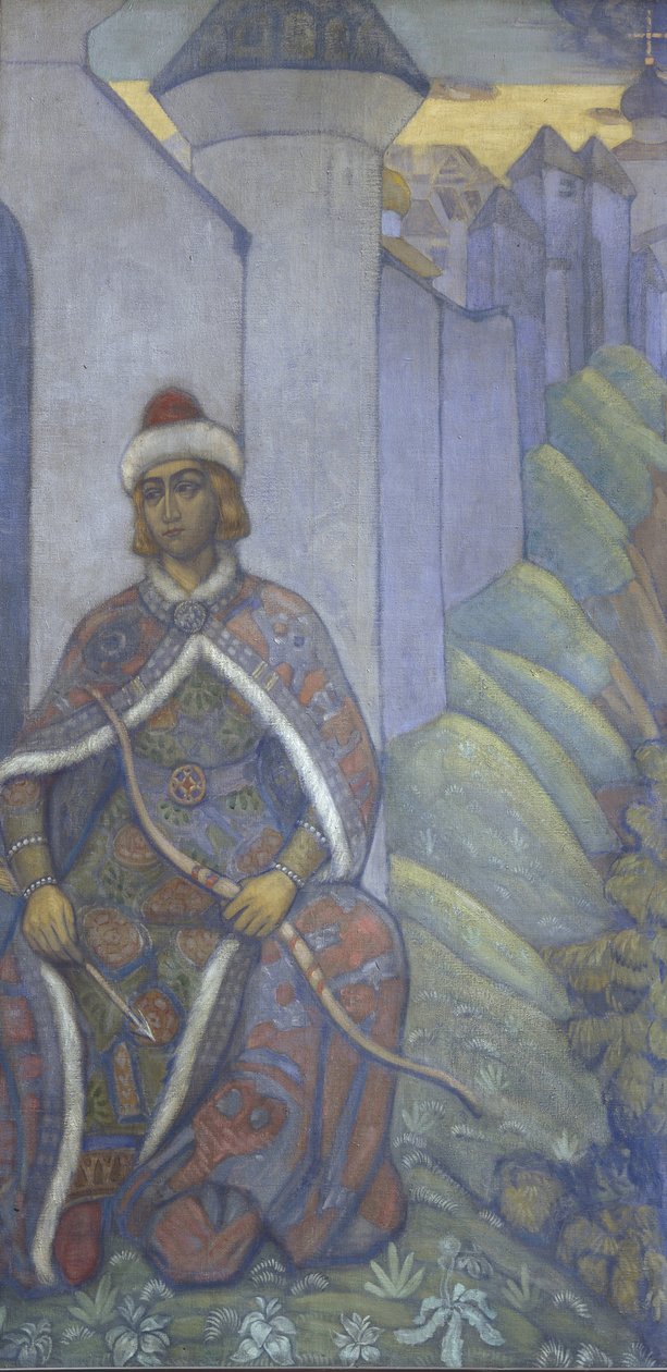Een Ridder, 1910 door Nikolai Konstantinowitsch Roerich