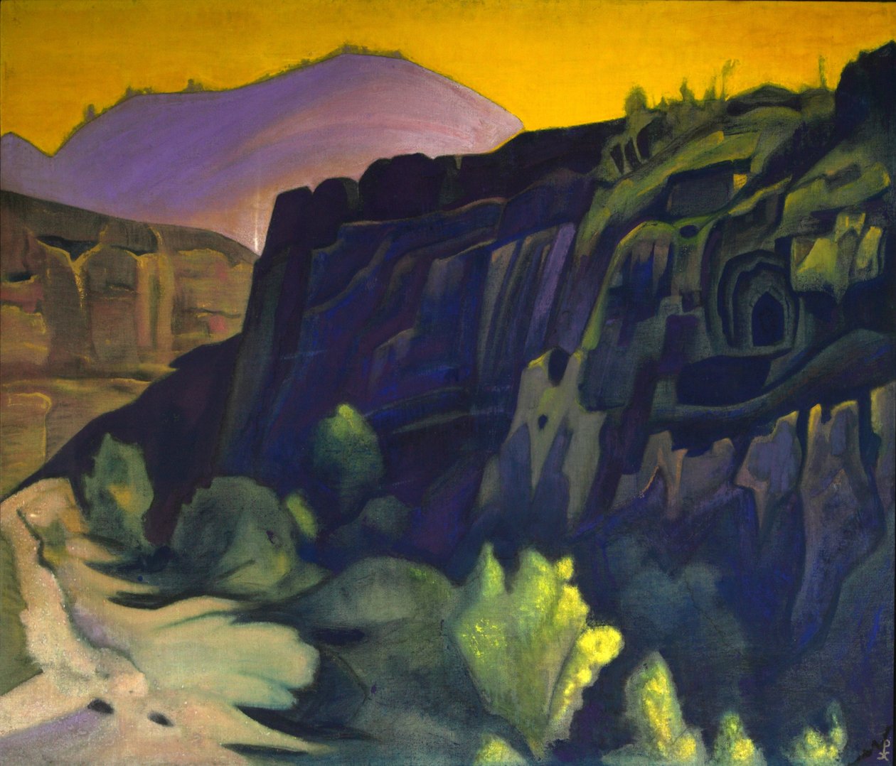 Ajanta Grotten door Nicholas Roerich