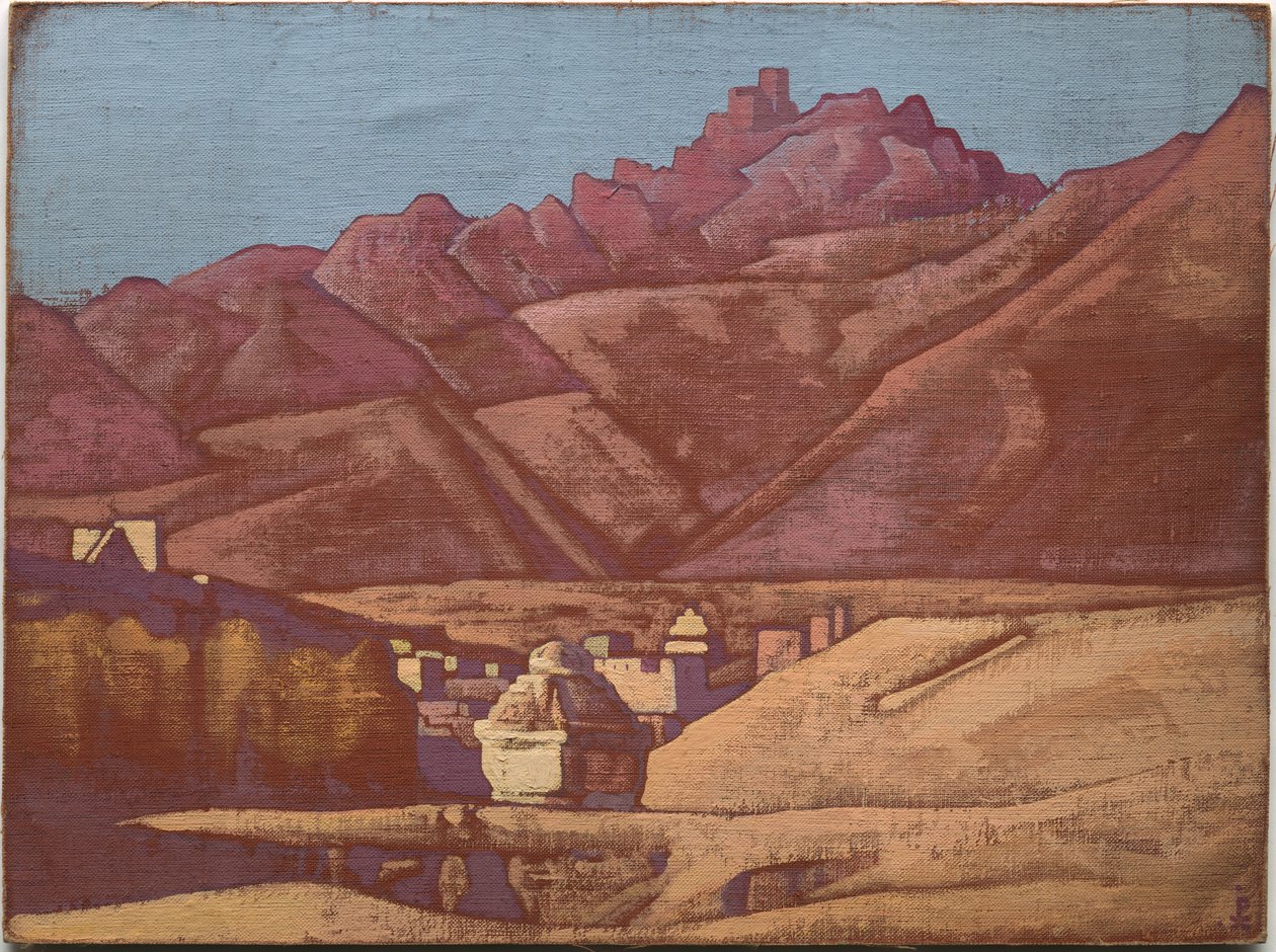 Leh, Ladakh, 1925 door Nicholas Roerich