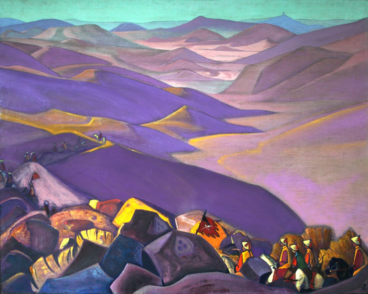 Mongolië, Dzjengis Khan, 1938 door Nicholas Roerich