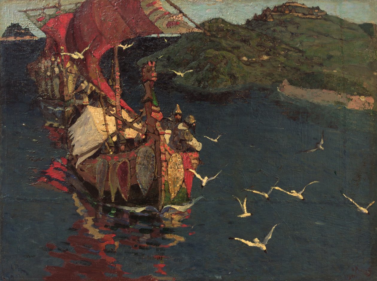 Overzeese Gasten, 1901 door Nicholas Roerich