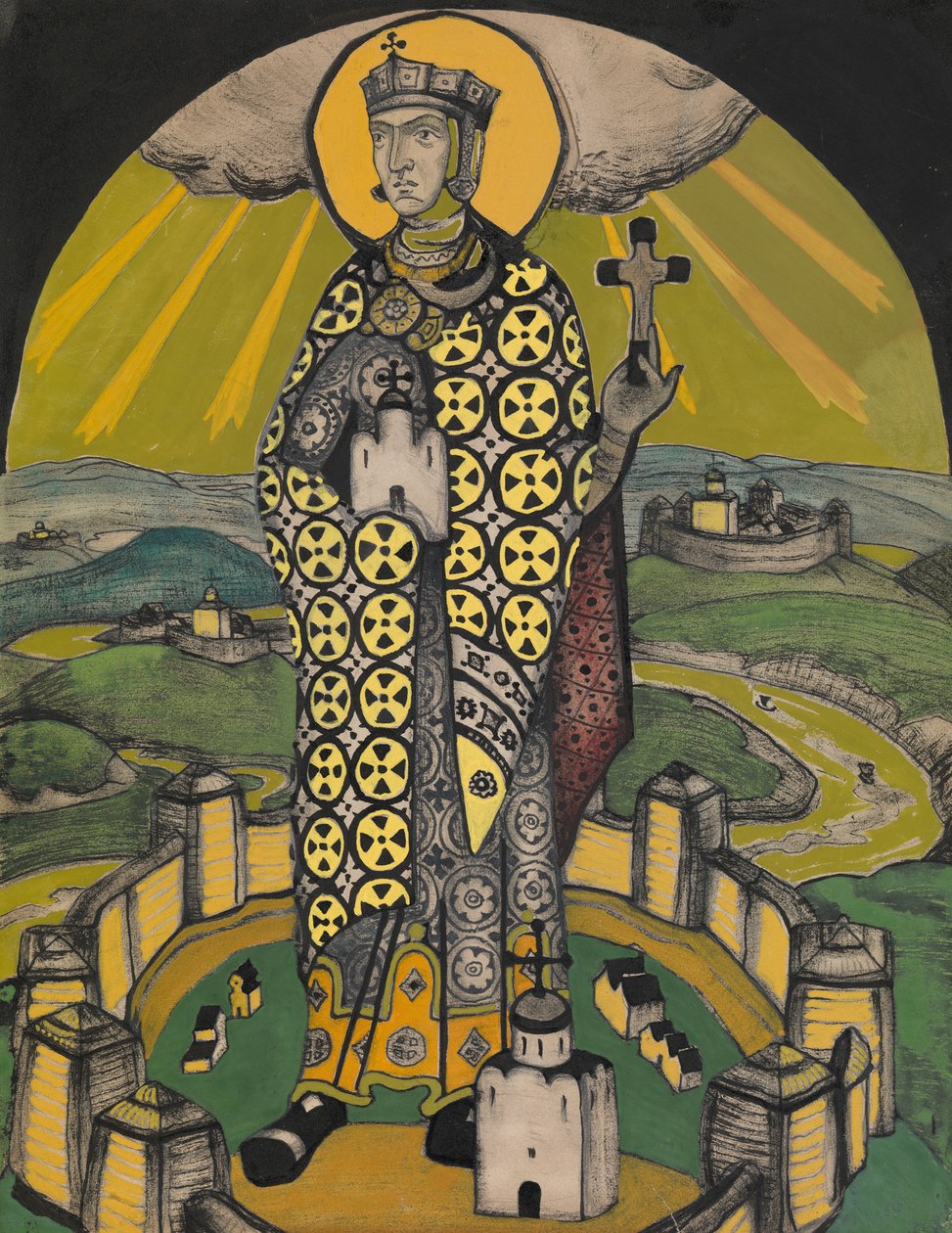 Heilige Olga, prinses van Kiev door Nikolai Konstantinowitsch Roerich