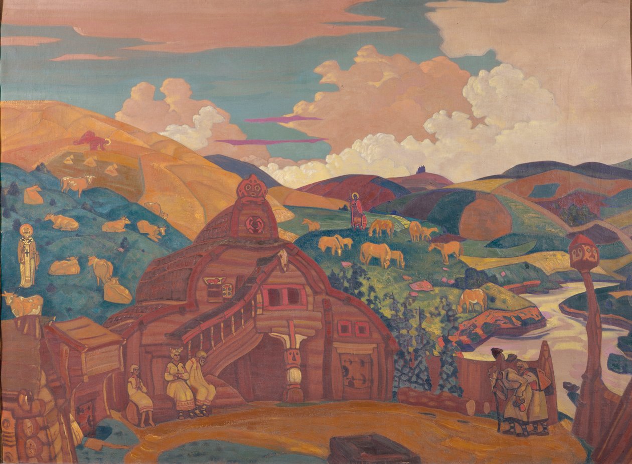 De drie vreugden, 1916 door Nikolai Konstantinowitsch Roerich
