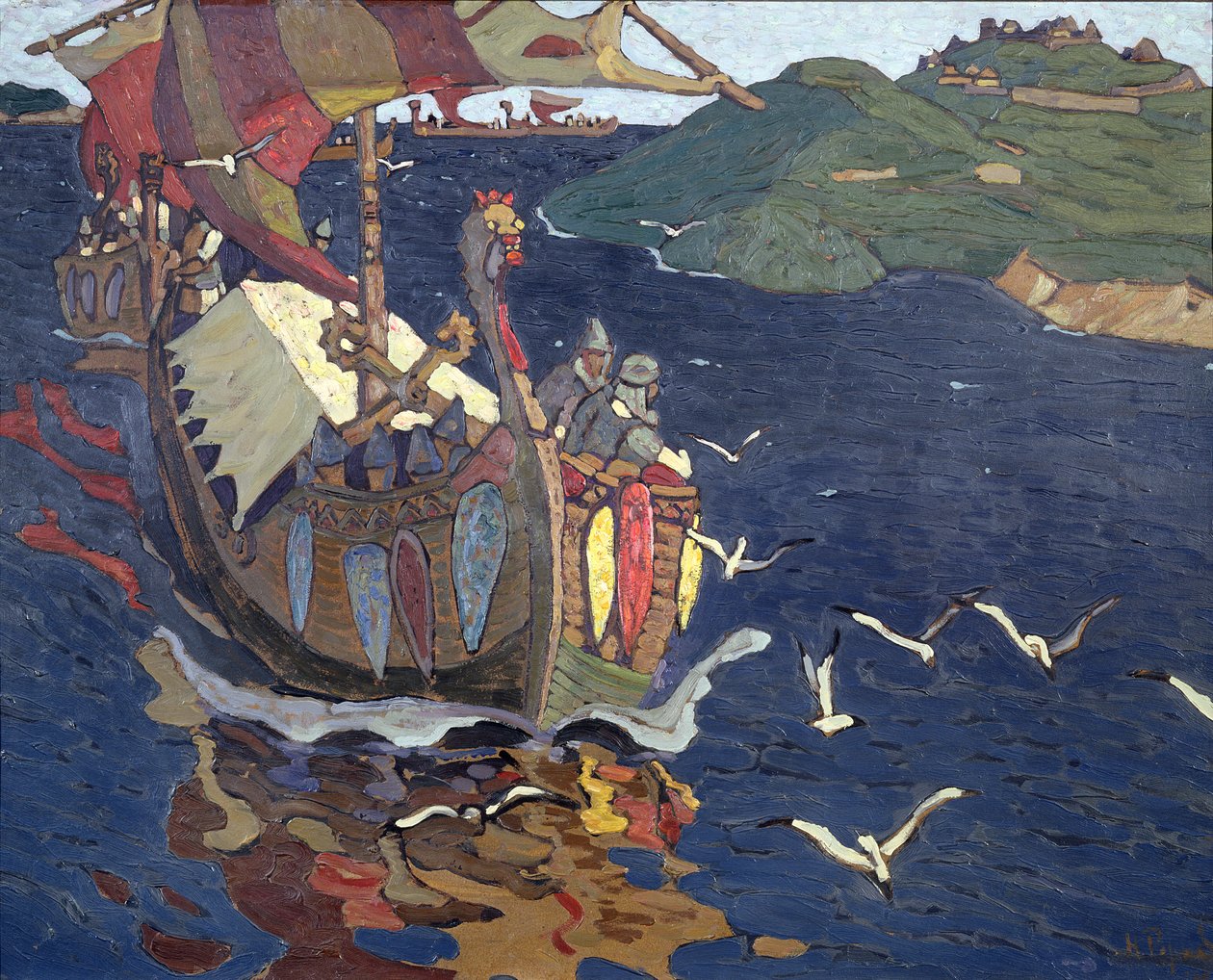 Bezoekers uit het buitenland, 1901 door Nicholas Roerich