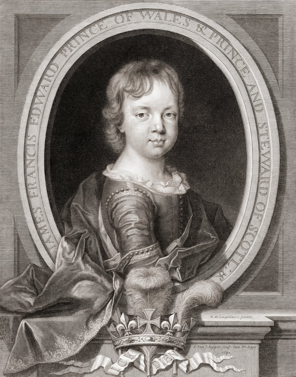 Prins James Francis Edward Stuart door Nicholas de (after) Largilliere