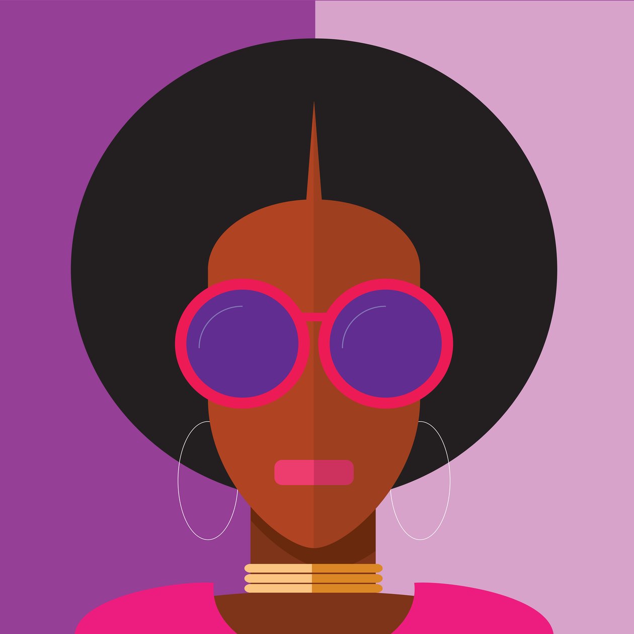 Afro Girl, 2020 (digital) door Nick Diggory