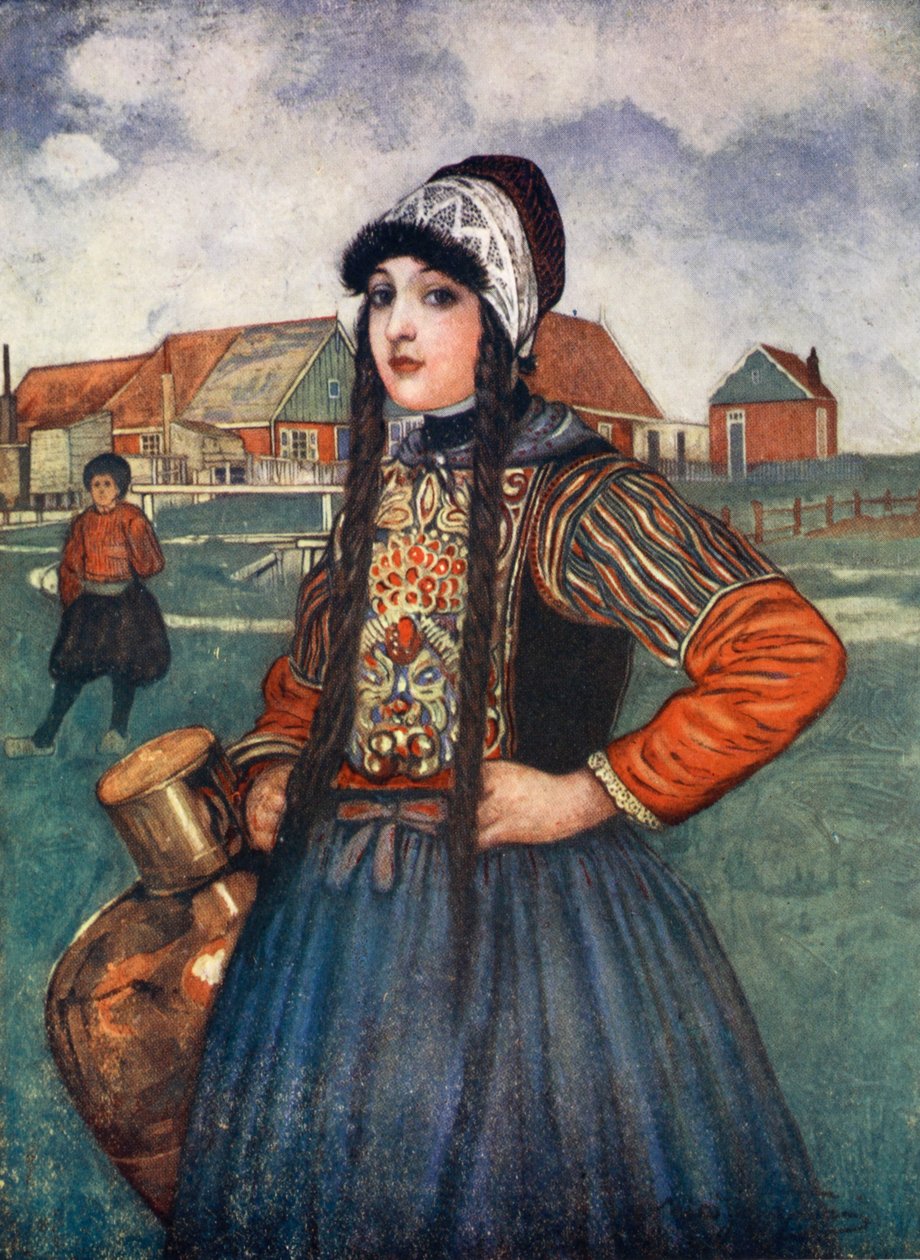 Een meisje van Marken, 1904 door Nico Jungman
