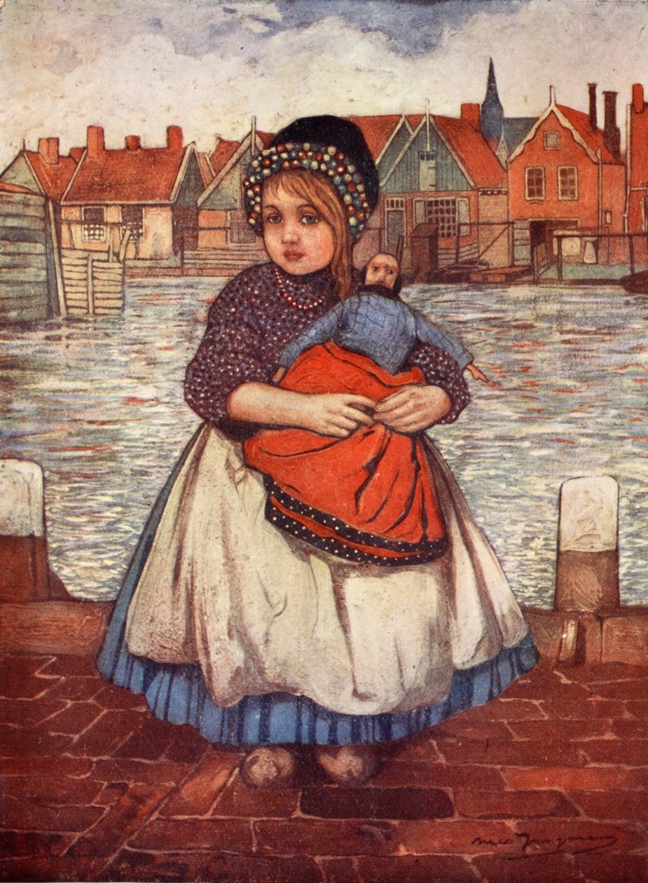 Een Meisje met een Pop, 1904 door Nico Jungman