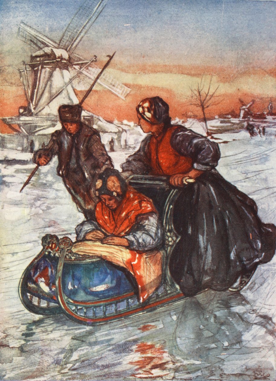 Een Schaatswedstrijd, 1904 door Nico Jungman