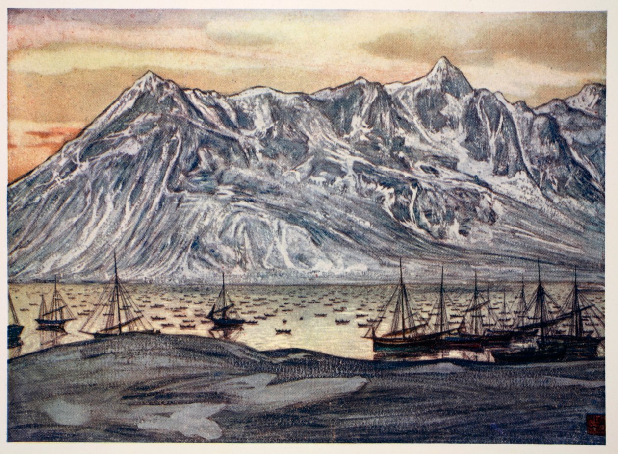 Vissersboten bij Lofoten, 1905 door Nico Jungman