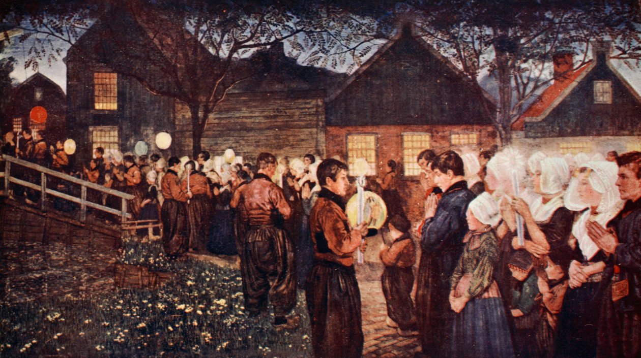 Religieuze processie II, 1904 door Nico Jungman