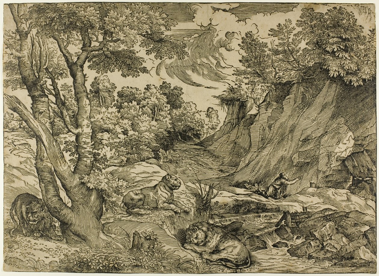 Sint Hiëronymus in de Wildernis door Nicolò Boldrini
