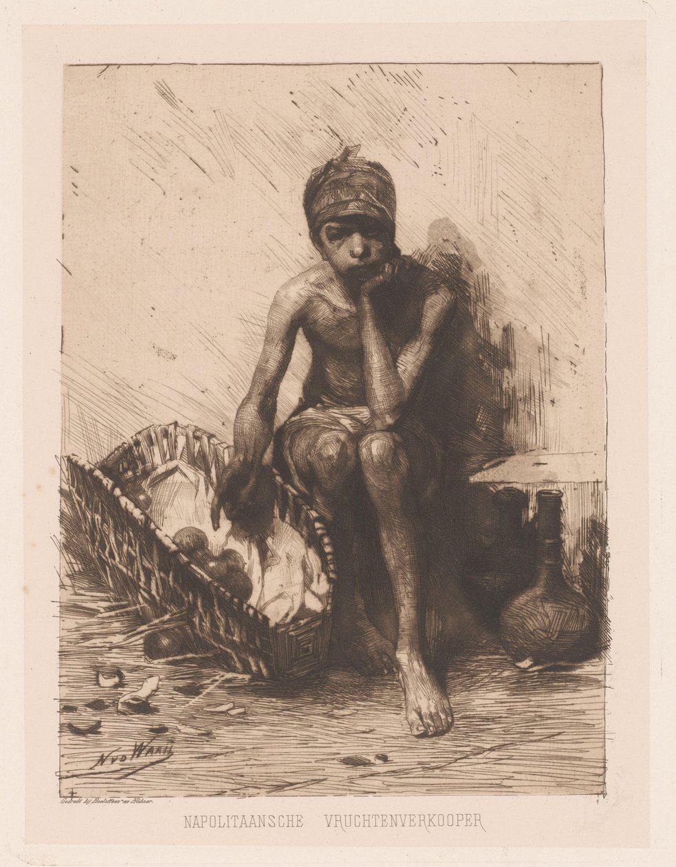 Vruchtenverkoper door Nicolaas van der Waay