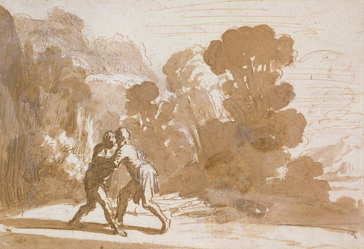 No.3192 Jakob worstelt met een Engel, ca. 1605-10 door Nicolaes Cornelisz Moeyaert