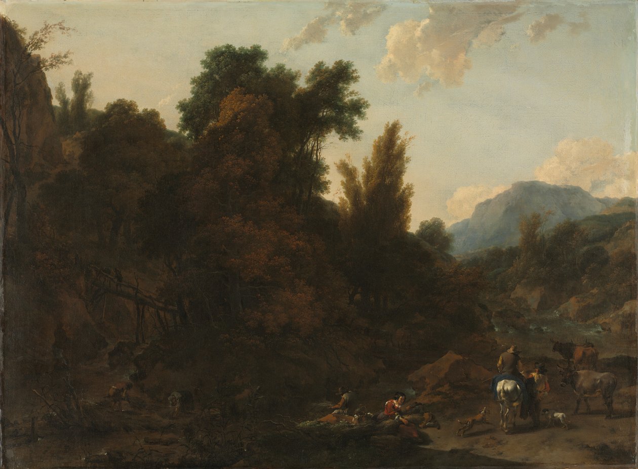 Rietverzamelaars door Nicolaes Berchem