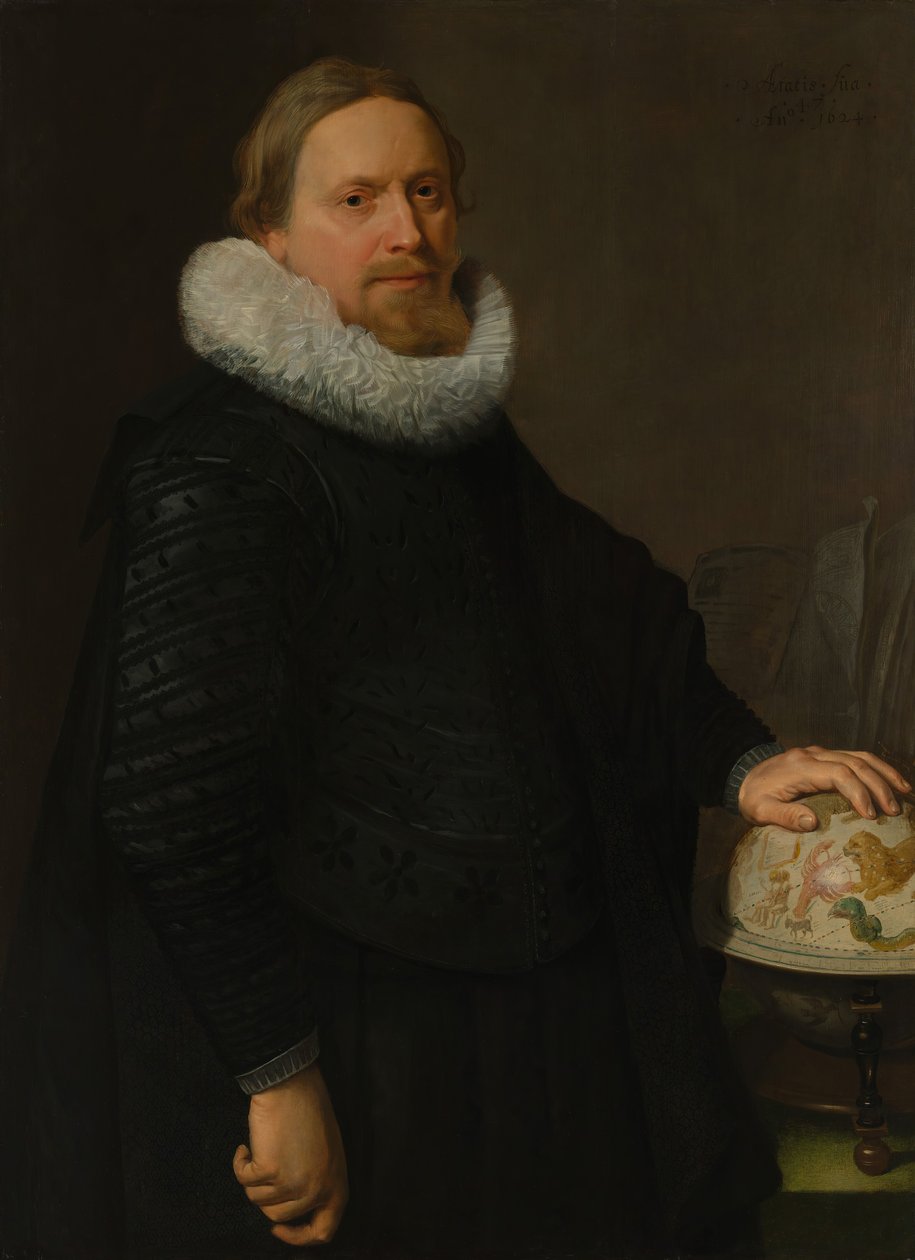 Man met een hemelglobe door Nicolaes Eliasz Pickenoy