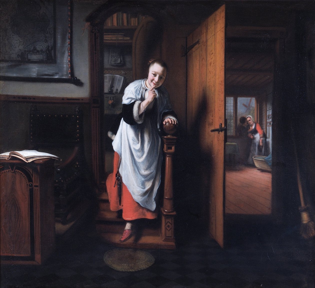 De Afluisteraar door Nicolaes Maes