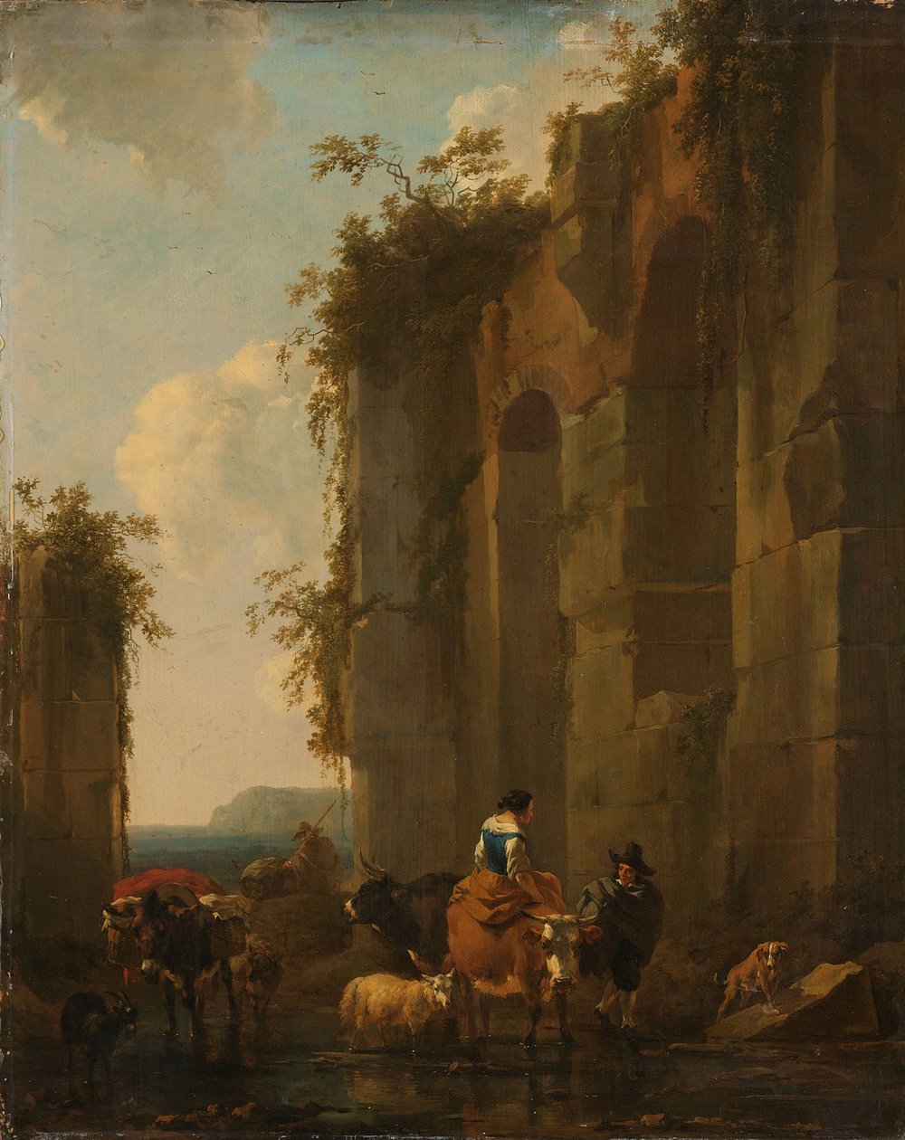 Ruïnes in Italië door Nicolaes Pietersz Berchem