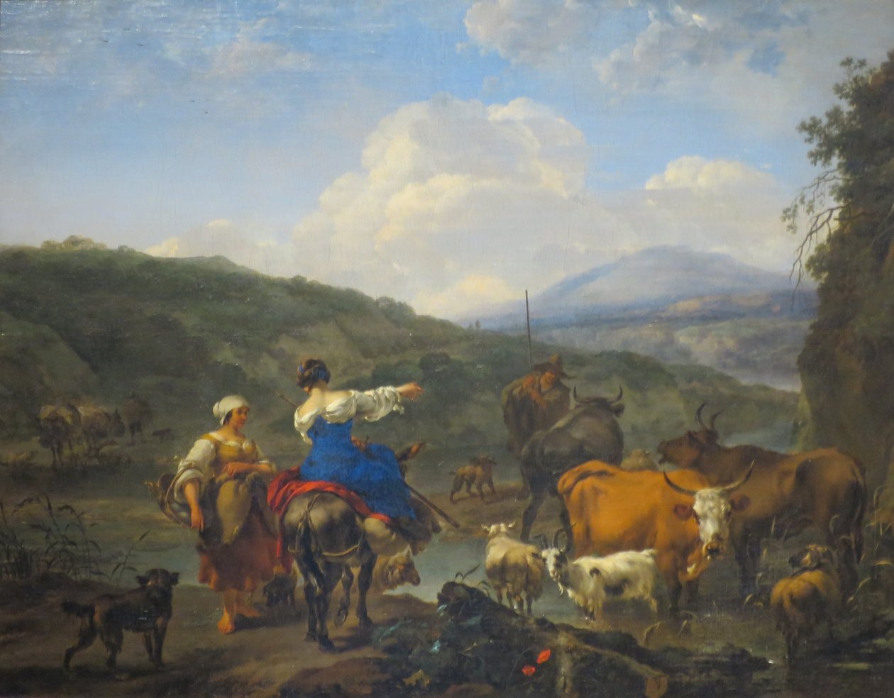 Vee op een wattering plek door Nicolaes Pieterszoon Berchem