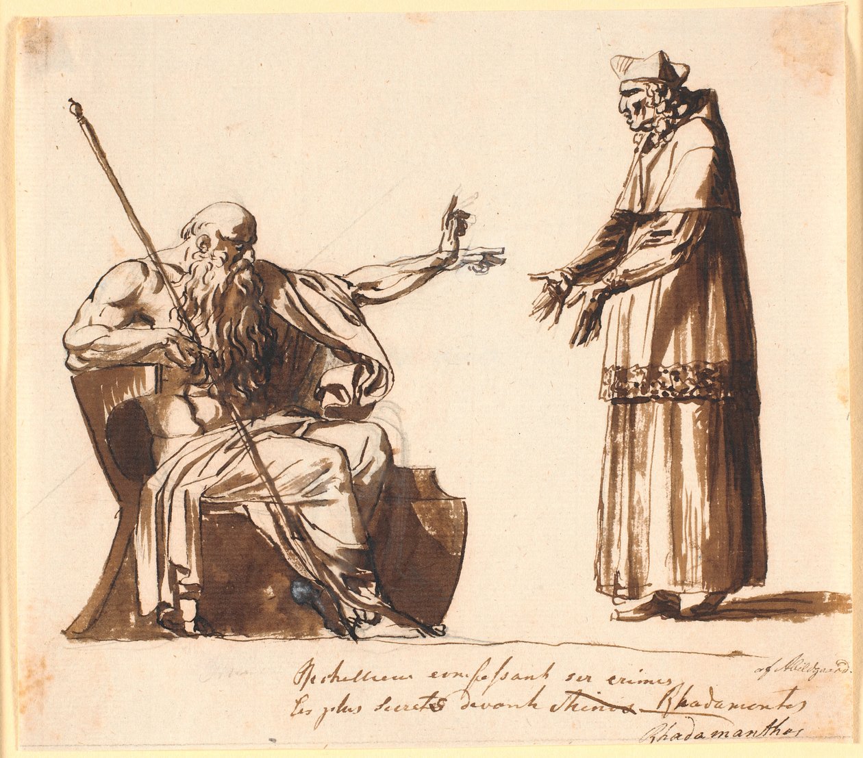 Richelieu voor Rhadamanthos door Nicolai Abildgaard