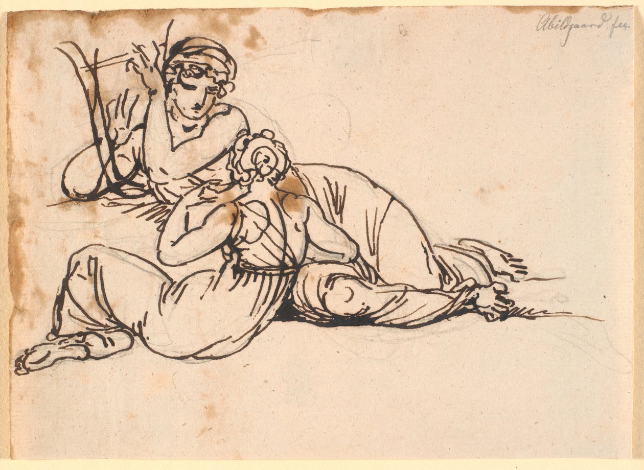 Sappho en de Mytilener door Nicolai Abildgaard