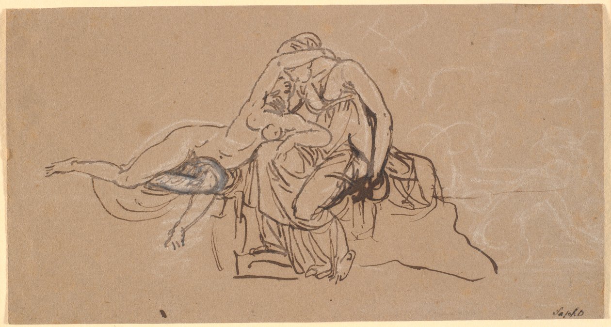 Sappho en de Mytilener door Nicolai Abildgaard